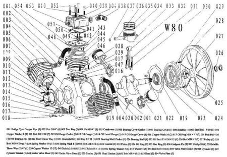 Картер W80 005W80 для поршневого блока W80 фото